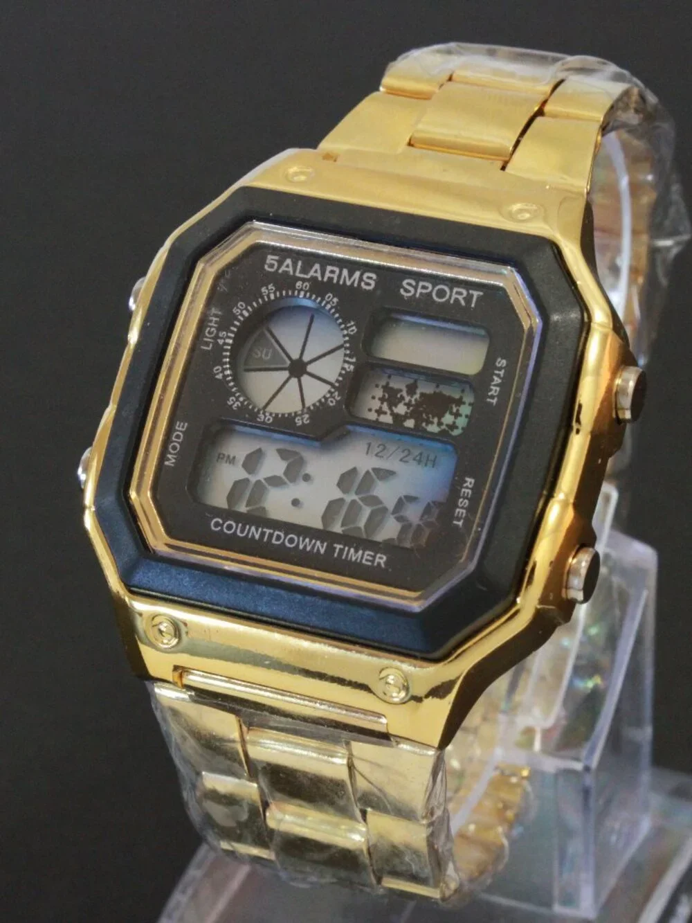 Royal Style Dual Time Alarm Stop Watch Count Down Timer